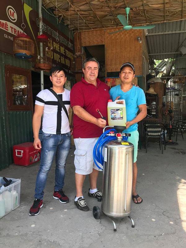 rửa xe không chạm với bio 35 và bình bọt tuyết 50l