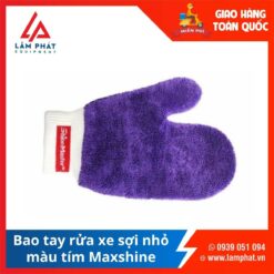Bao tay rửa xe sợi nhỏ màu tím Maxshine