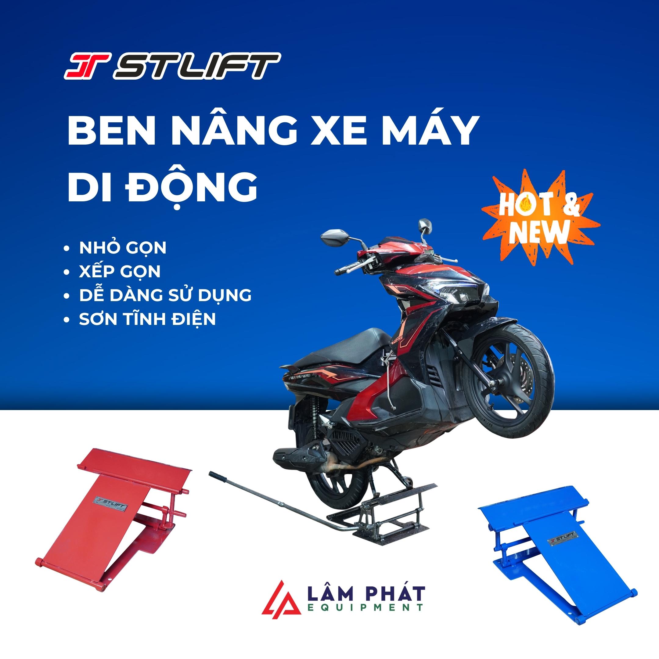STLIFT vừa cho ra mắt dòng sản phẩm ben nâng rửa xe máy di động mới nhất