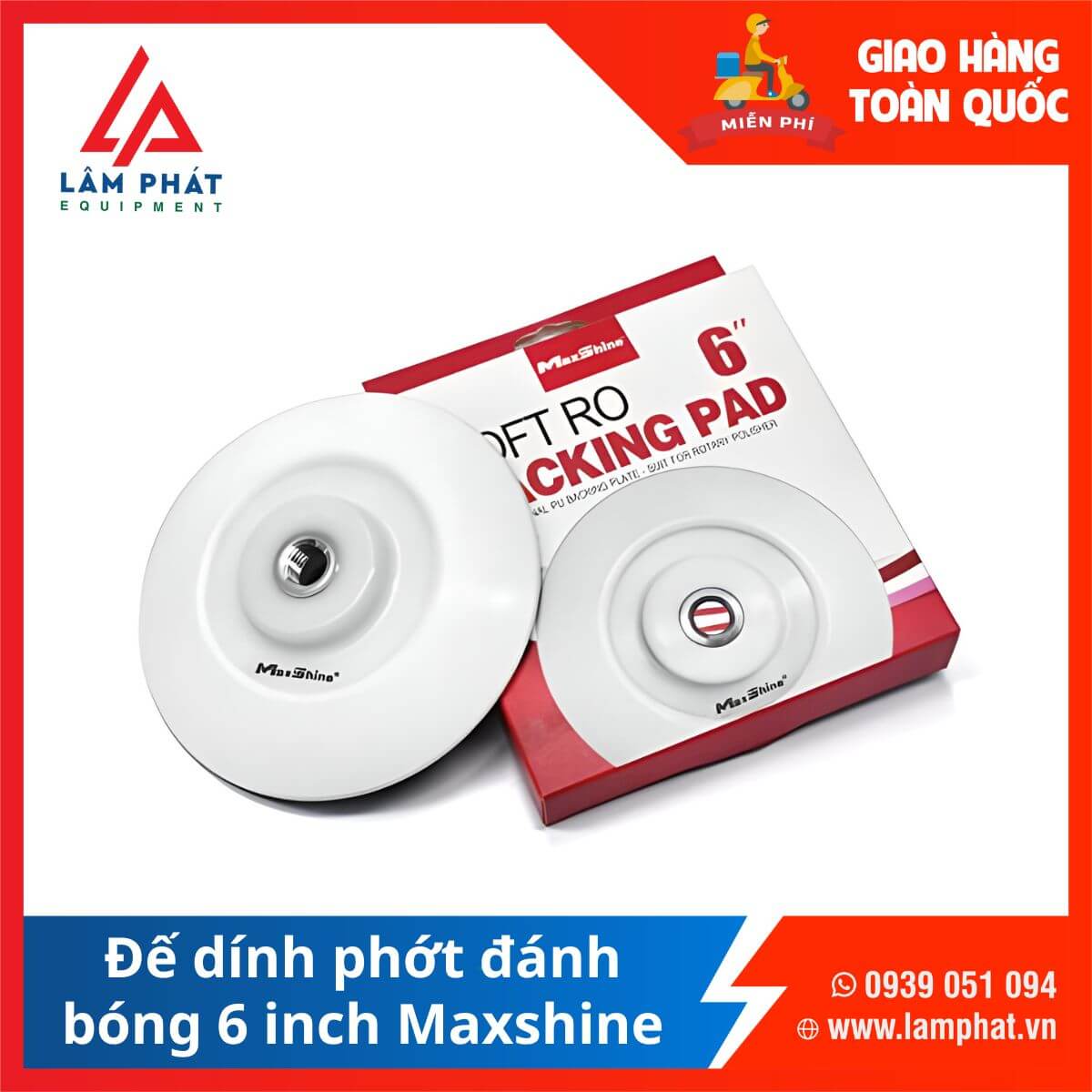 Đế dính phớt đánh bóng 6 inch Maxshine