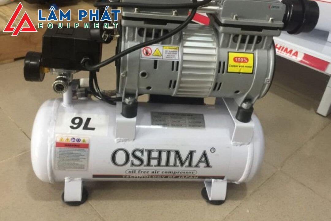 Máy nén khí mini cầm tay Oshima 9 lít không dầu