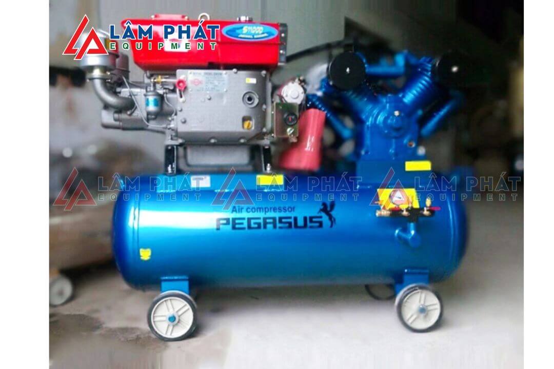 Máy nén khí đầu nổ chạy xăng Pegasus TM-V-0.25/8-100L