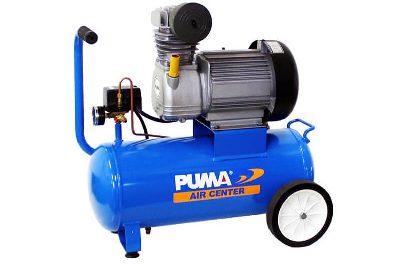 Máy nén khí Puma với thiết kế bánh xe dễ dàng di chuyển