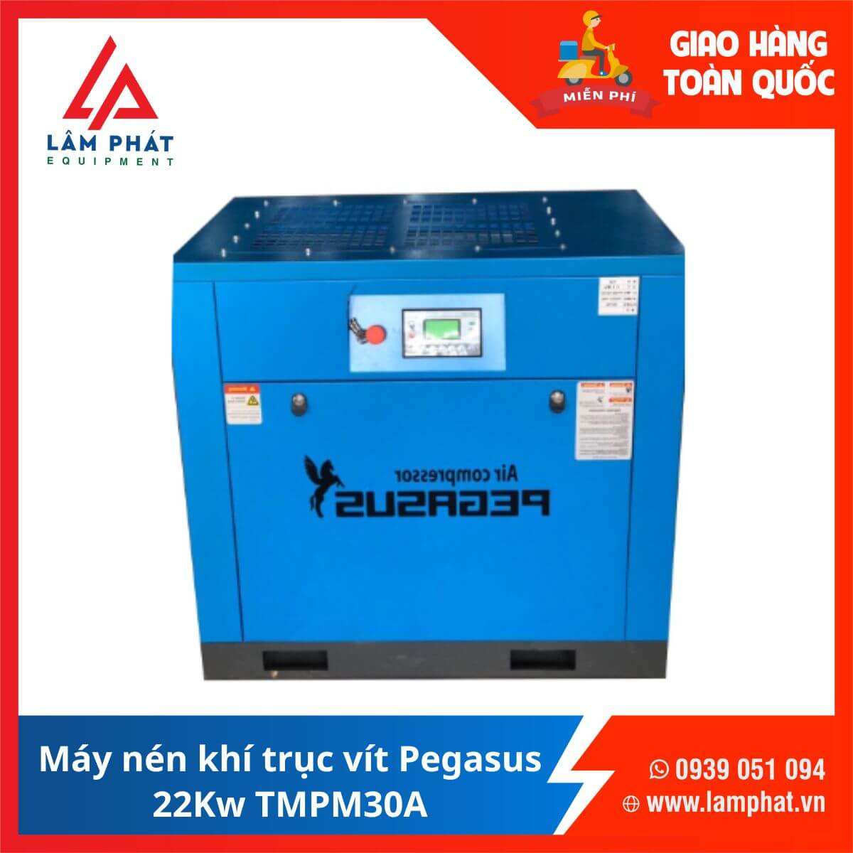 Máy nén khí trục vít Pegasus 22Kw TMPM30A