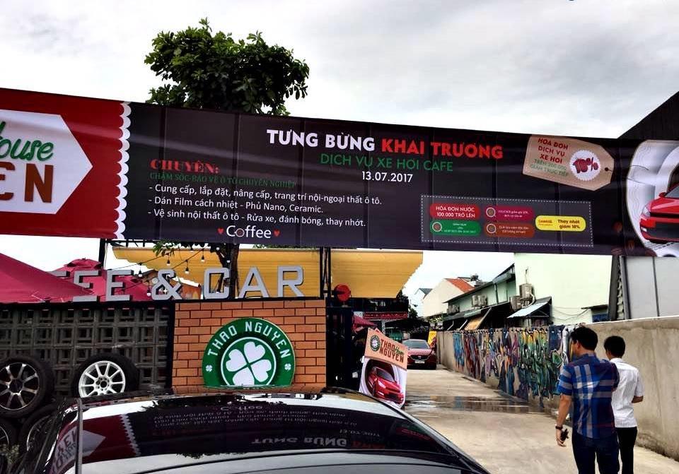 cafe rửa xe ô tô, xe máy 