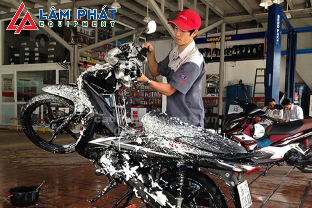 quy trình rửa full xe máy