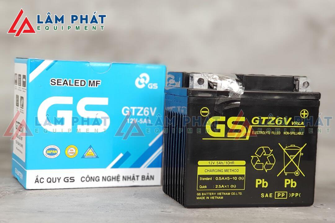 Bình ắc quy xe máy Vision GS GTZ6V